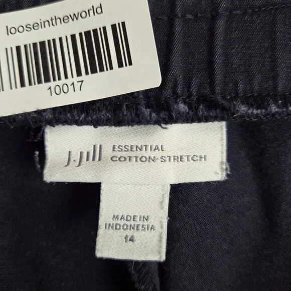 J. Jill Essential Cotton-Stretch Pull-On Pants, Dark Navy Blue - Picture 7 of 7